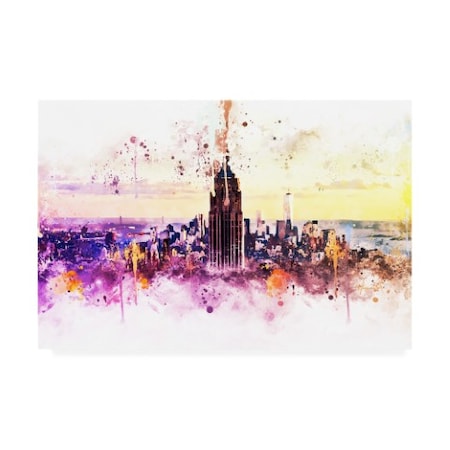 Philippe Hugonnard 'NYC Watercolor Collection - New York Skyline' Canvas Art,12x19